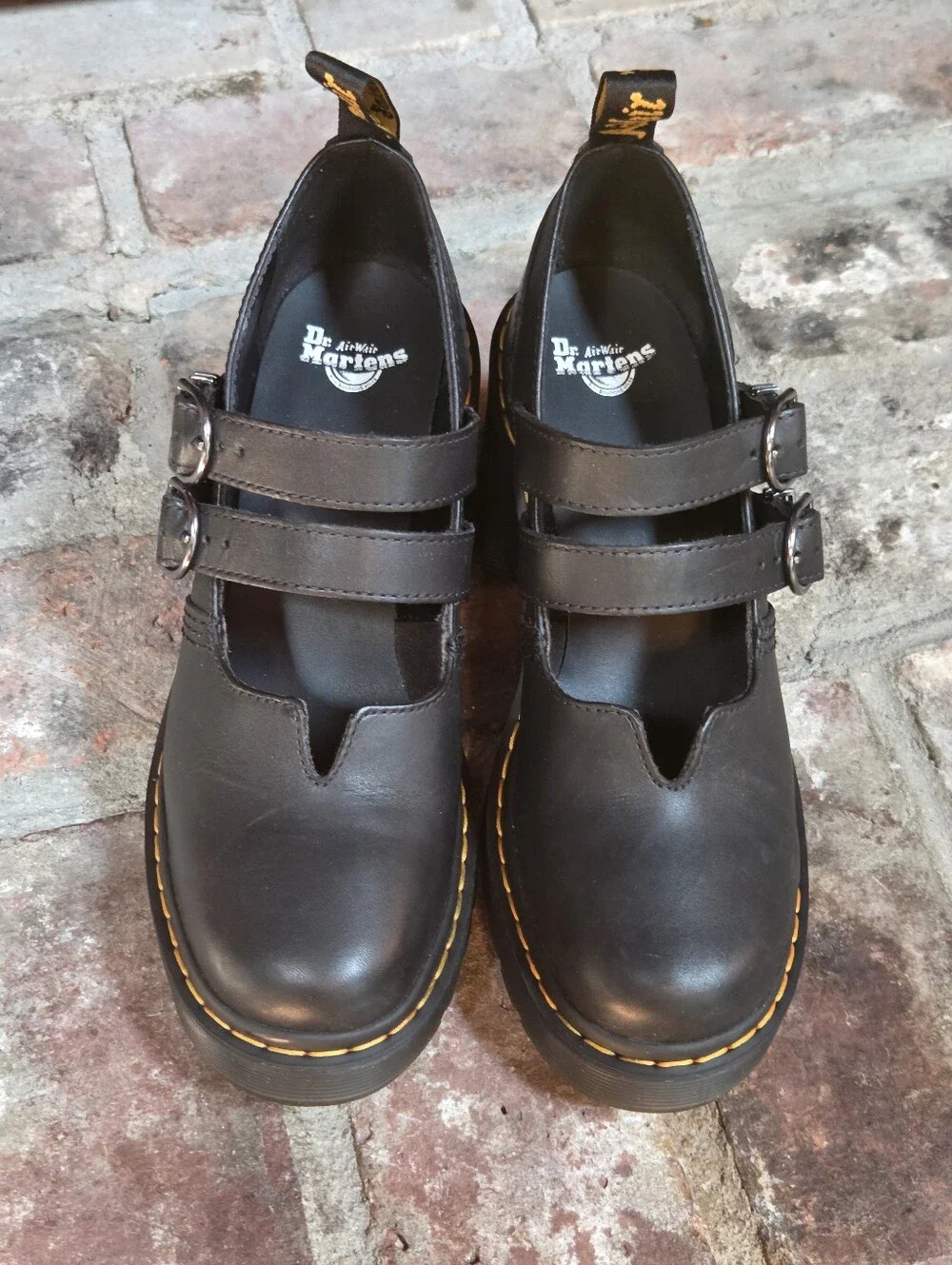 Dr. Martens Eviee Leather Heeled Shoes - Picture 6 of 12